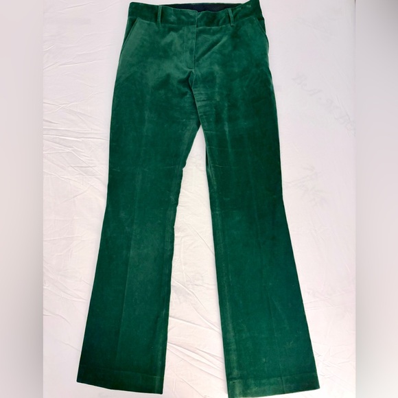 Fran Emerald Green Velvet Pants - Luxe Size 6 - Picture 3 of 6